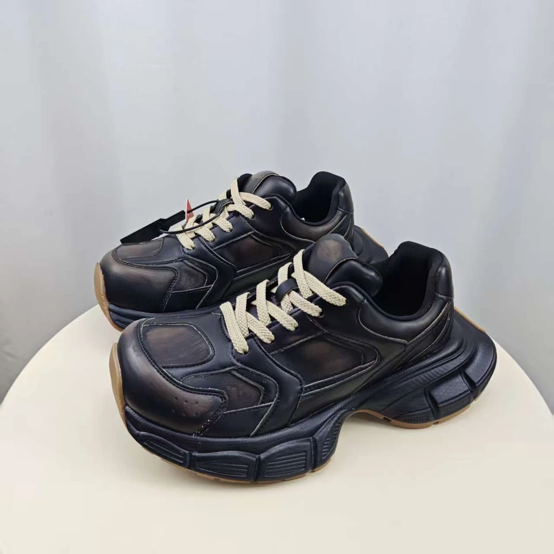 SGIRL TWTW复古风擦色厚底老爹鞋女2025年秋冬设计感系带休闲鞋