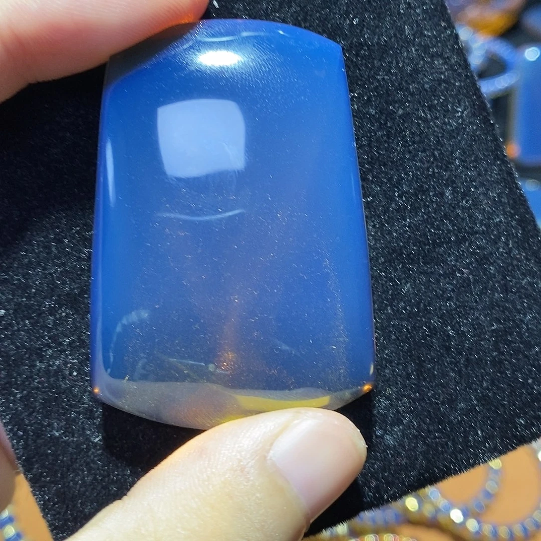 蓝珀未镶嵌珠宝奇石531无事牌
