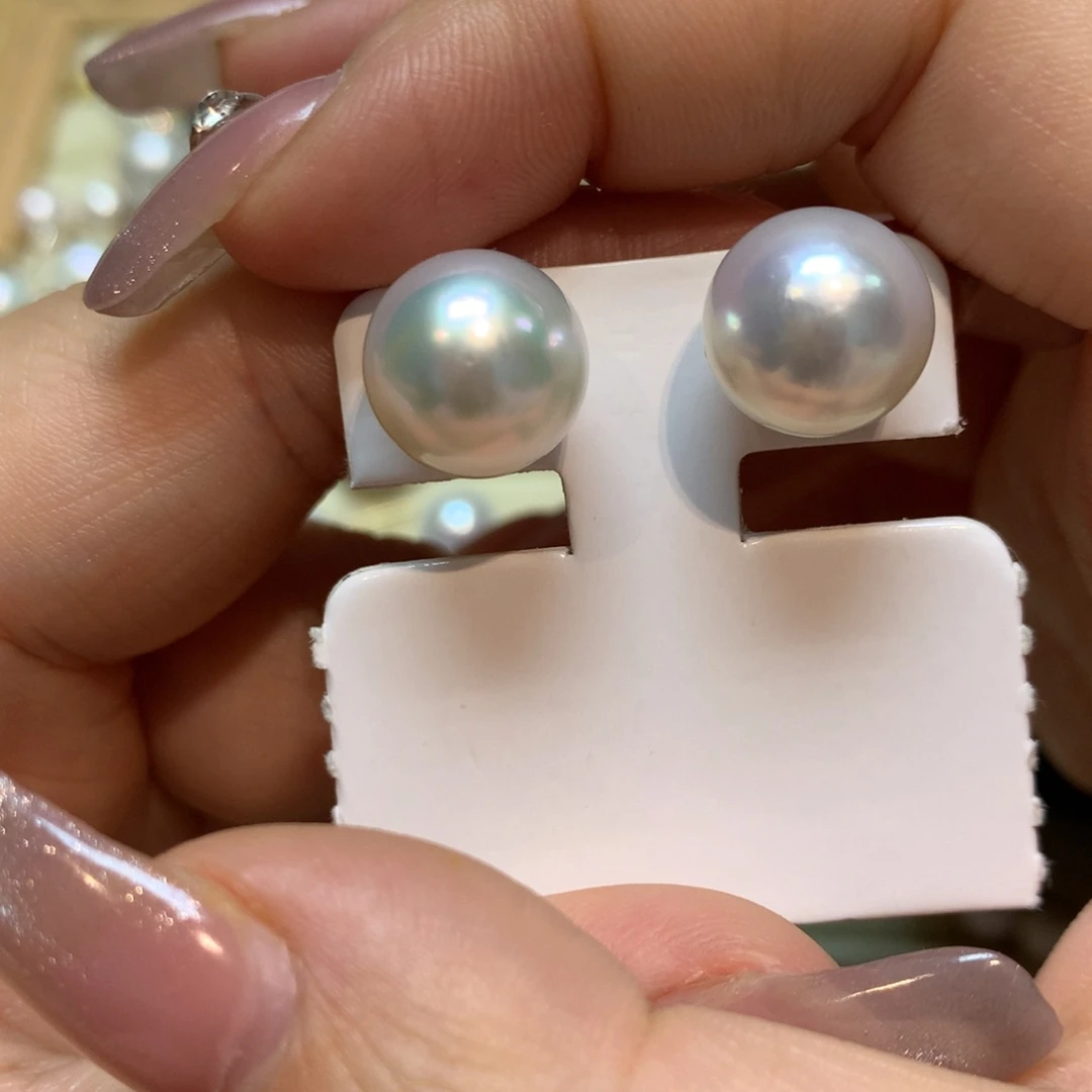 海水珍珠耳饰18K金镶嵌