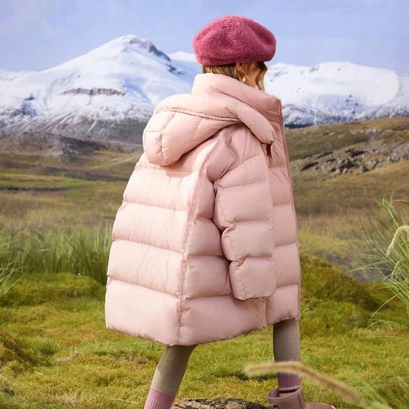 泡妈童装  冬季儿童休闲女童男童羽绒服60075