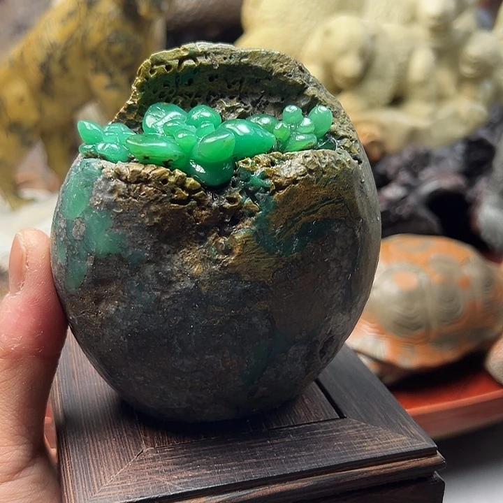 四川石雅安绿摆件