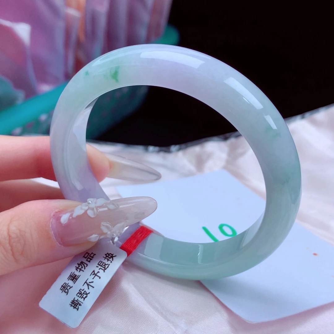 未镶嵌手镯翡翠天然缅甸翡翠A货手镯 10号
