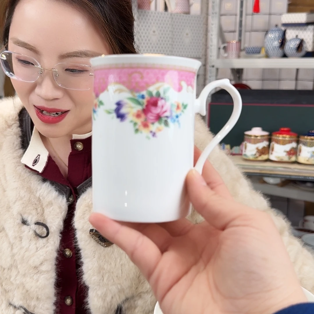 骨瓷高骨马克杯370ml一个外贸骨瓷