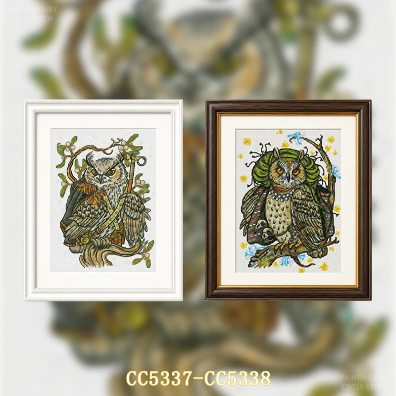 【CC5337-巫师猫头鹰+CC5338-巫婆猫头鹰】十字绣2026新款