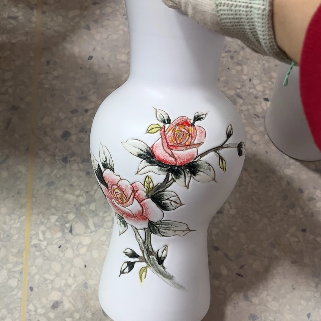 玫***茶景德镇陶瓷花盆花盆瑕疵