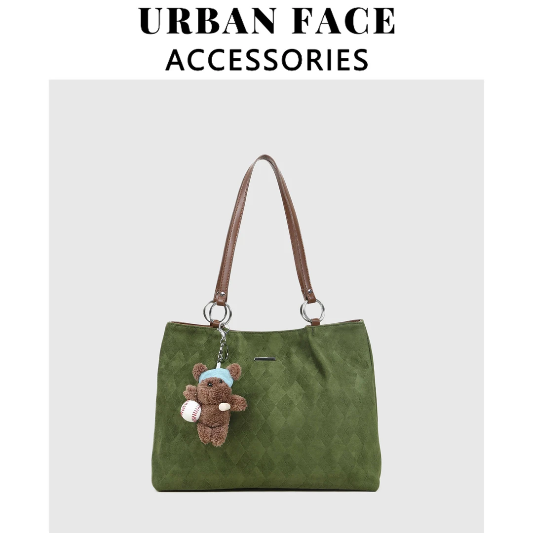 【赵露思同款】URBAN FACE秋冬高级感大容量通勤复古托特包单肩包潮