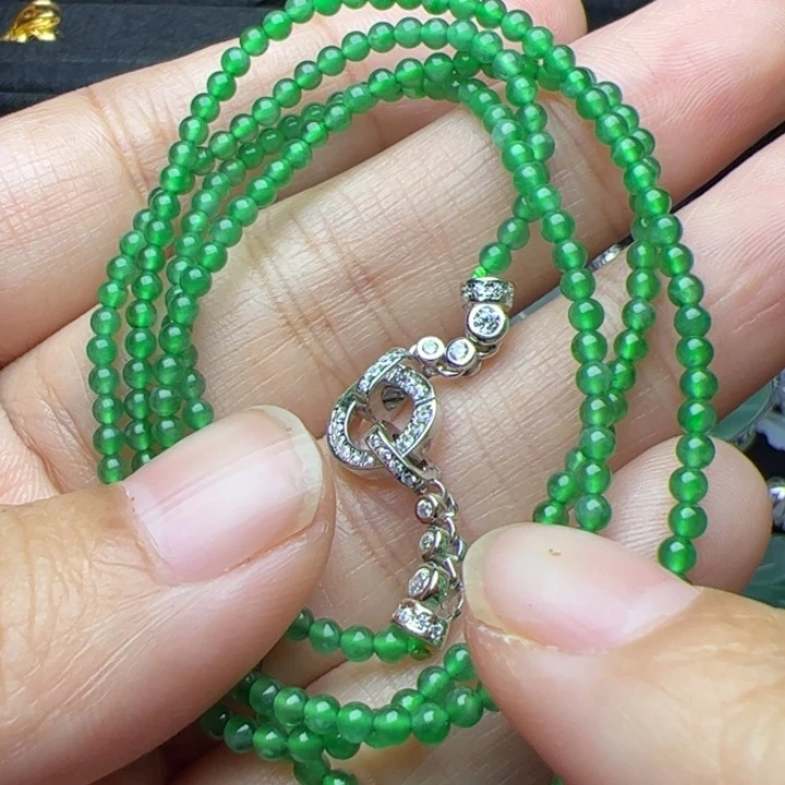 翡翠银S925镶嵌颈饰