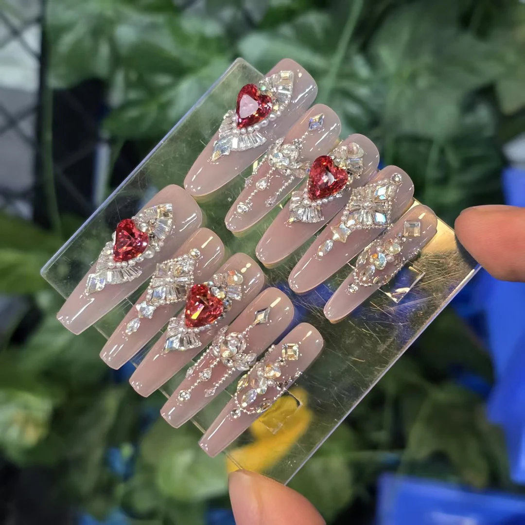 璎落丶(奥捷+小钢珠+无缝隙)珠宝级丶手工穿戴甲