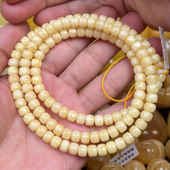未镶嵌蜜蜡裸石蜜蜡6佛珠