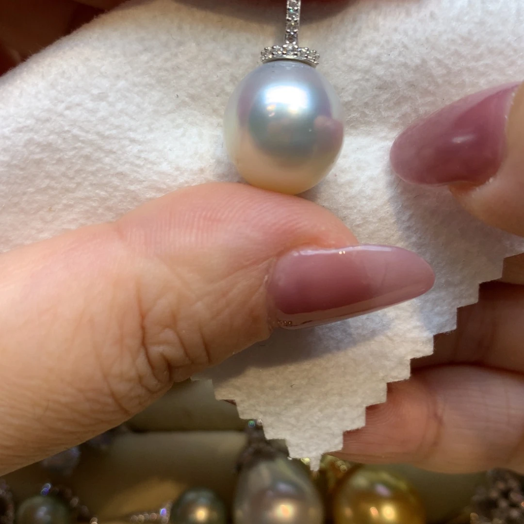 颈饰银S925镶嵌海水珍珠