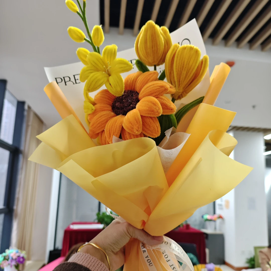 向日葵扭扭棒手工成品花束生日送朋友送闺蜜送家人