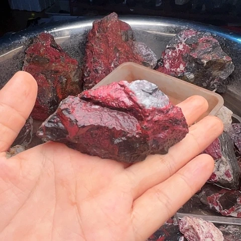【闪购商品】天然辰砂李*淼天然原矿朱砂毛料