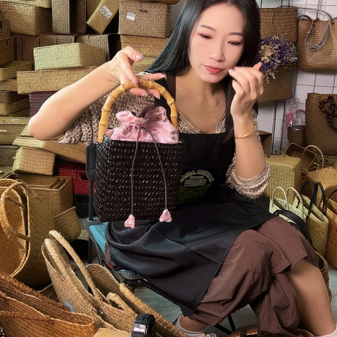 编织带草编包/草编收纳盒微瑕疵