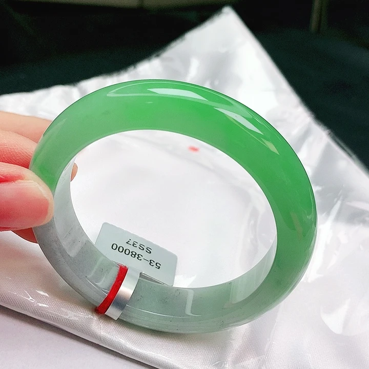 翡翠未镶嵌手镯缅甸天然a货翡翠手镯54号