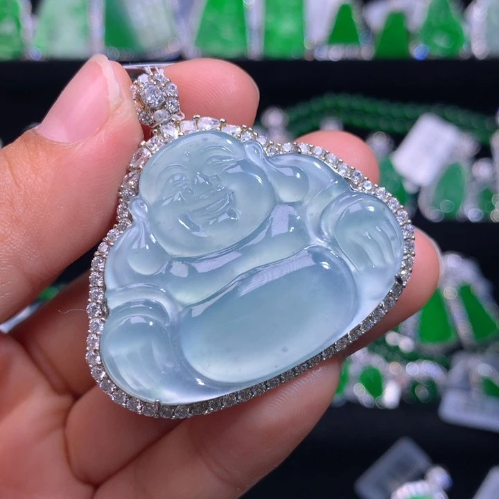 【闪购商品】颈饰银S925镶嵌翡翠天然翡翠