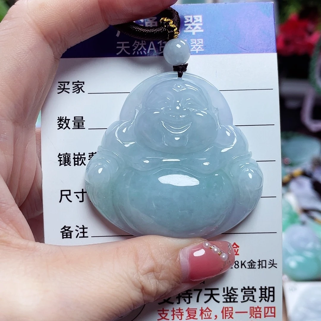 翡翠未镶嵌颈饰佛公51