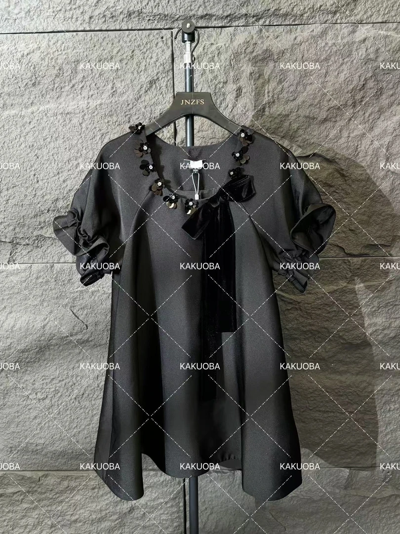 【原创大码设计师款】2025夏季纽扣设计款连衣裙K3297