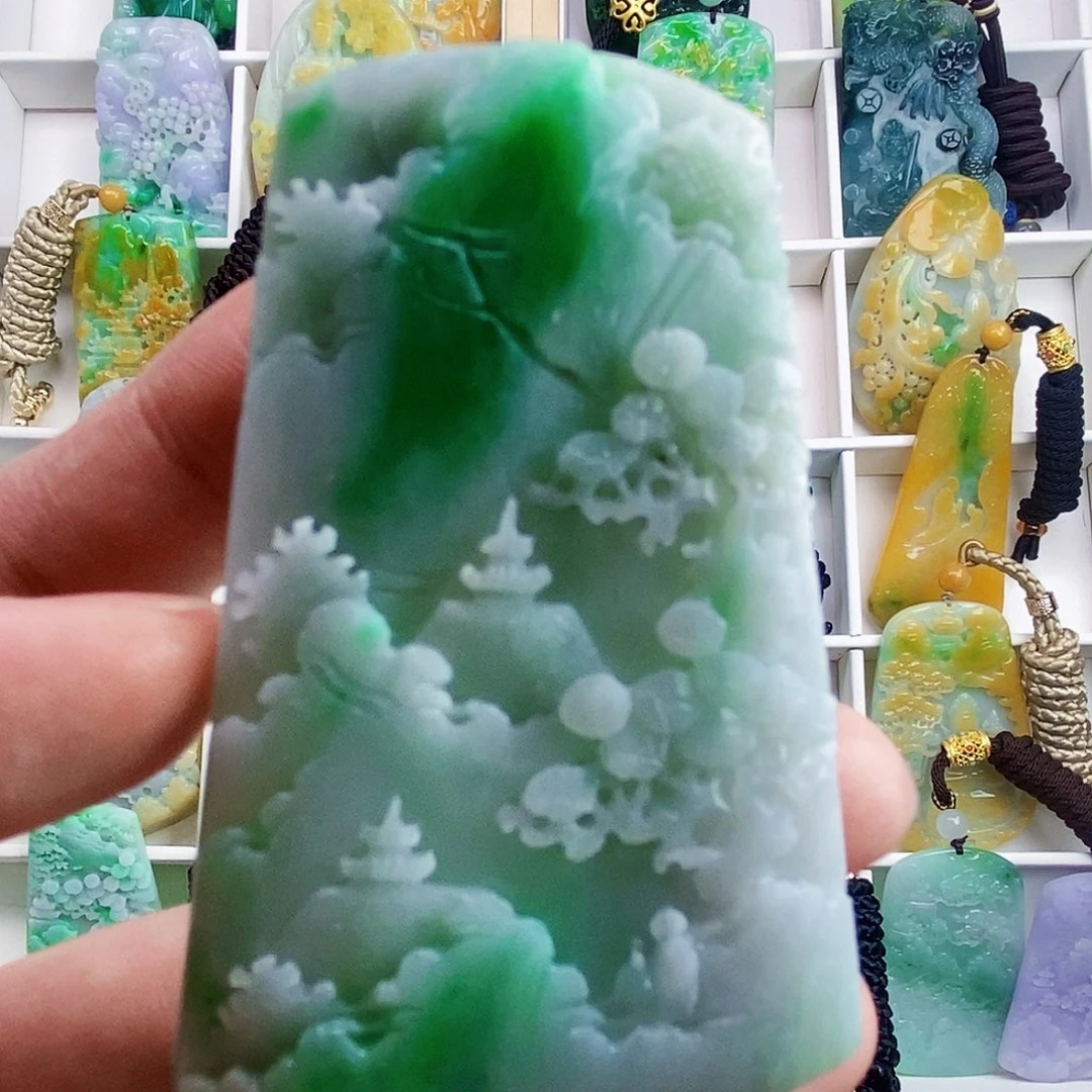 翡翠未镶嵌颈饰天然翡翠