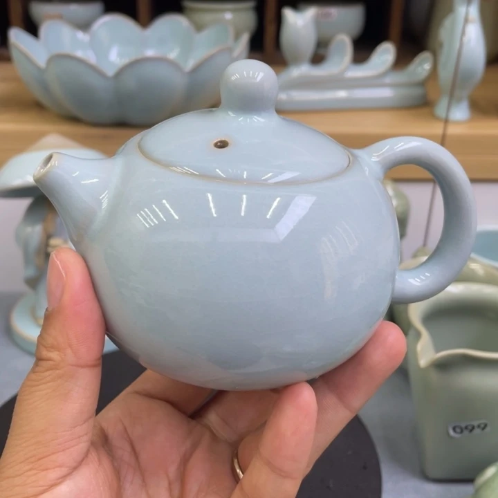 杯子微瑕天青西施杯