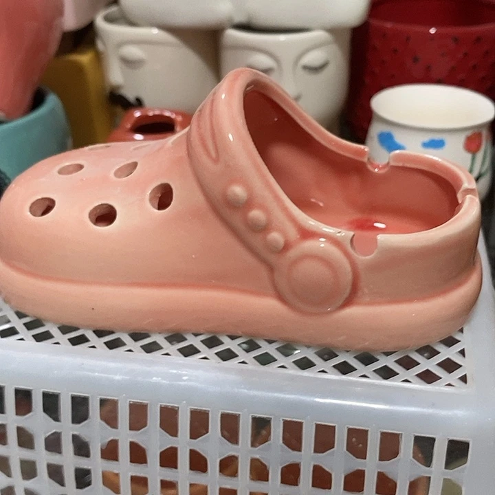 摆件陶盆有孔 微瑕介意勿拍