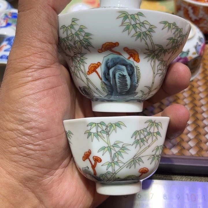 纯手绘精品盖碗杯