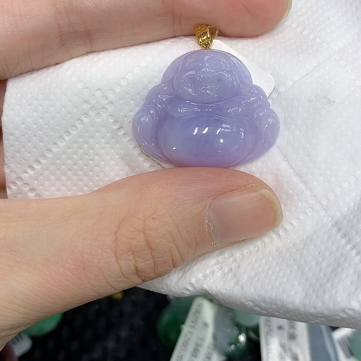 颈饰18K金镶嵌翡翠12345678899