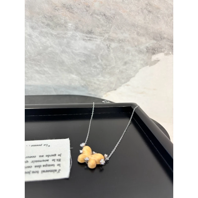 铜合金项链 木质蝴蝶项链XL3220