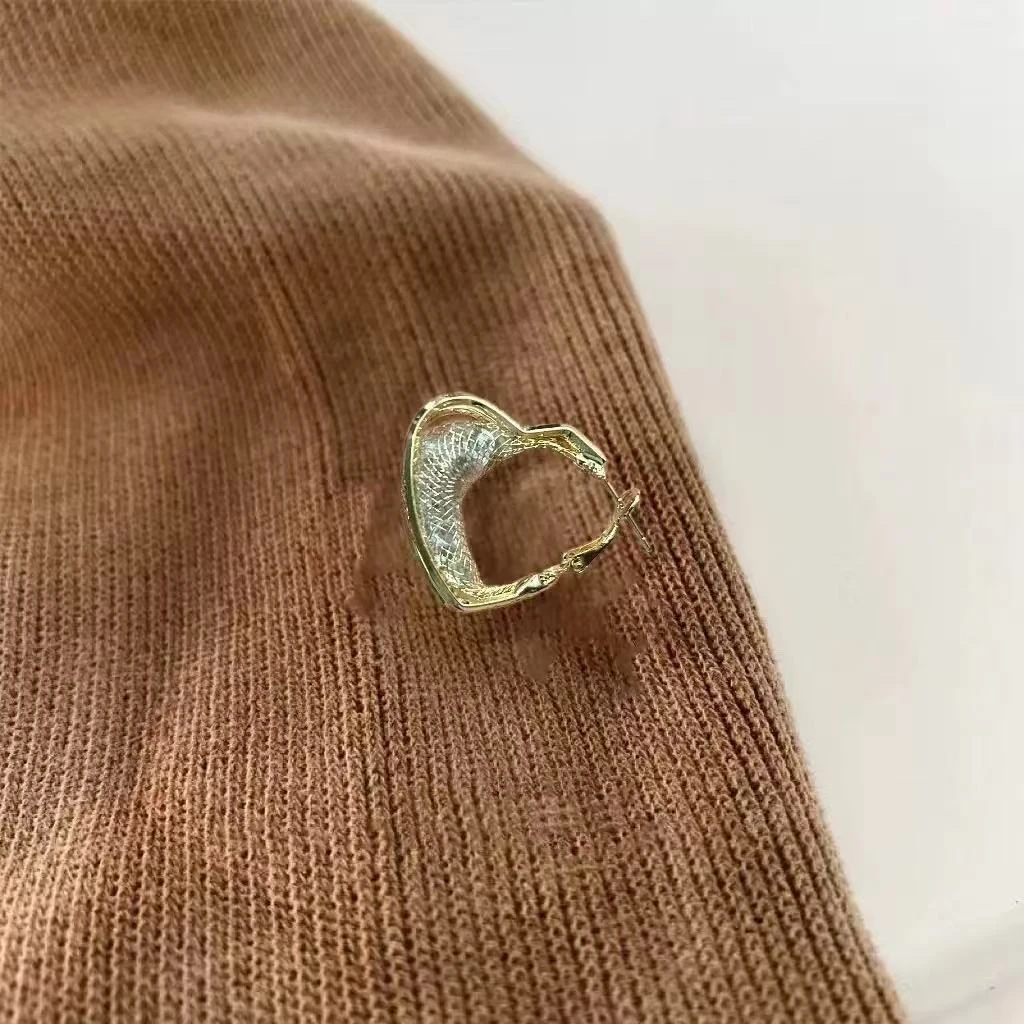 铜合金耳饰 百搭金色女甜美耳环手工素款时尚精致个性耳扣N2672