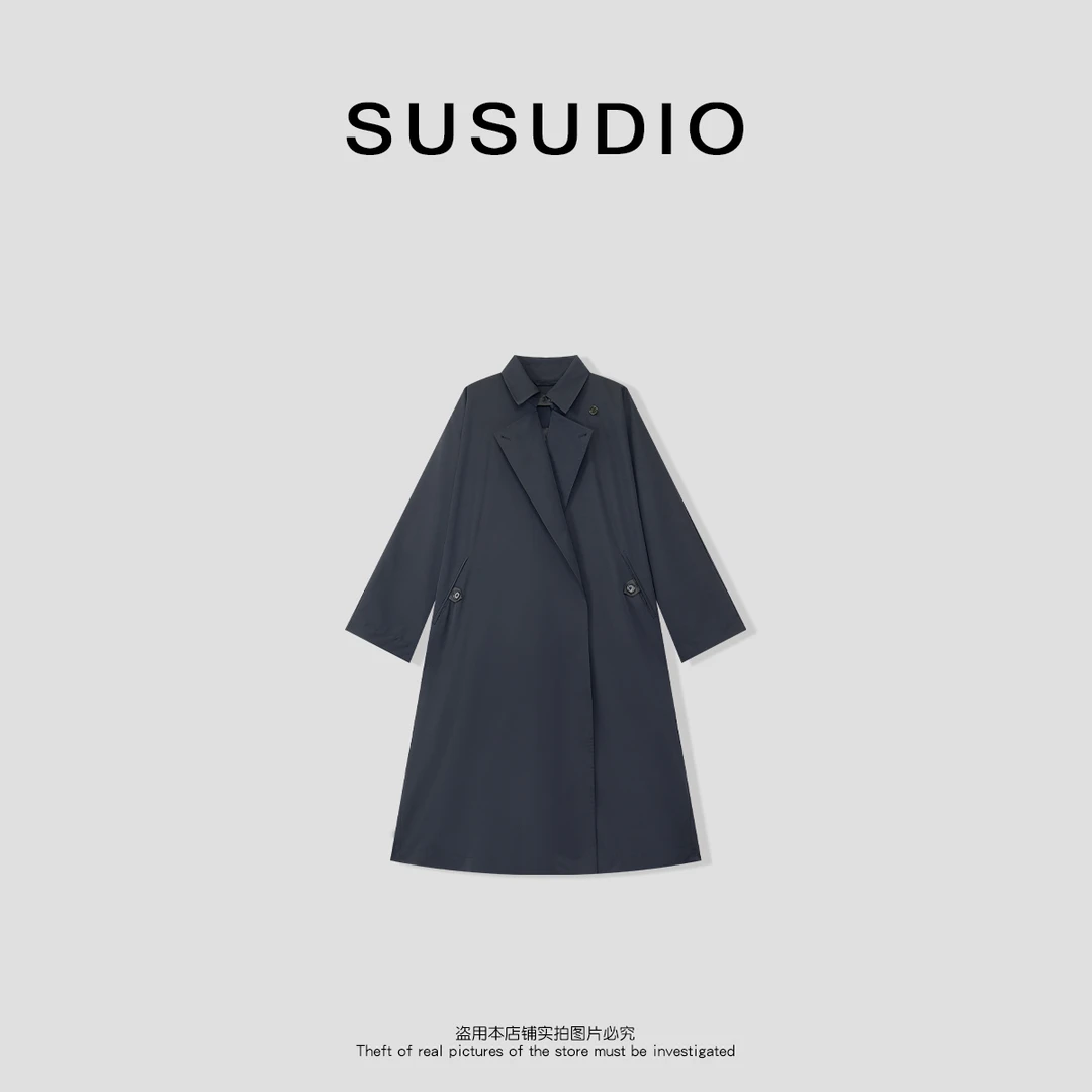 SUSUDIO设计款row风利落剪裁显瘦高级感重工大衣70007