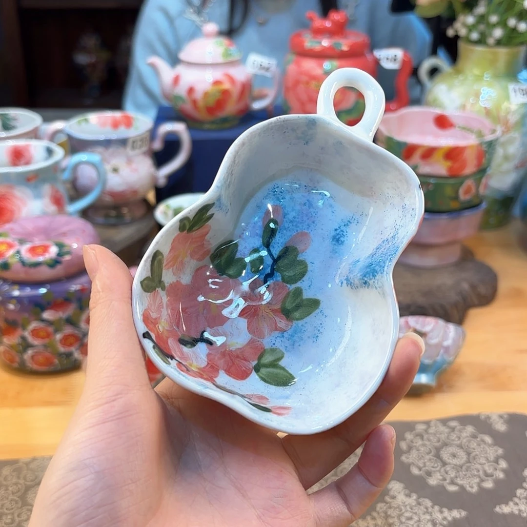 景德镇手绘高温釉下彩陶瓷茶具