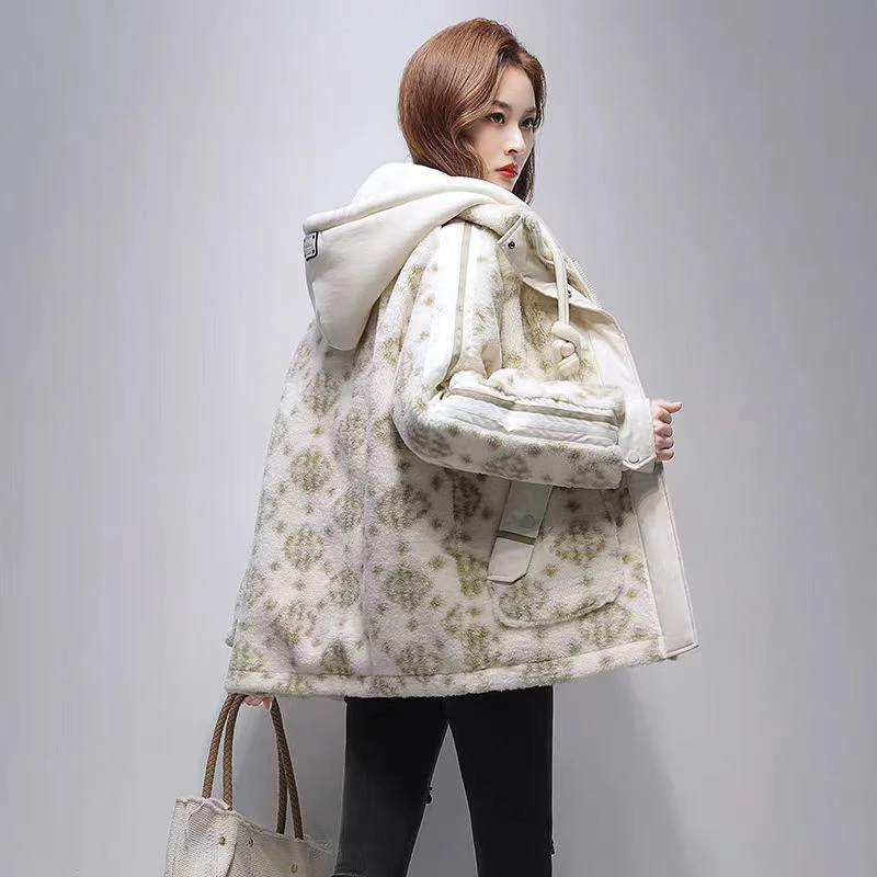 门店18&59!吖厂出,可溯源/颗粒老花90鸭绒假两件羽绒服外套M13119