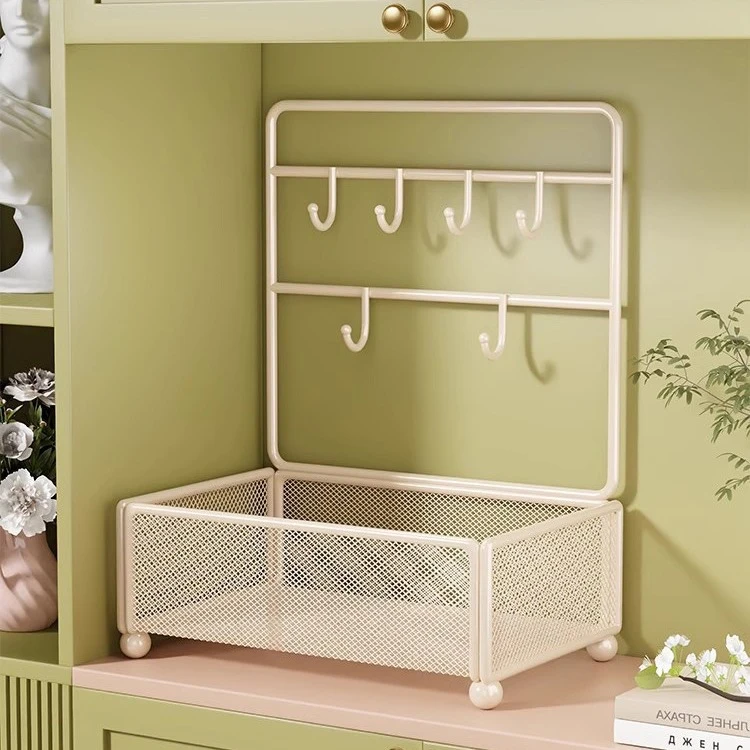 玄关钥匙收纳摆件入户门口装饰盒鞋柜上的置物架桌面挂墙整理神器