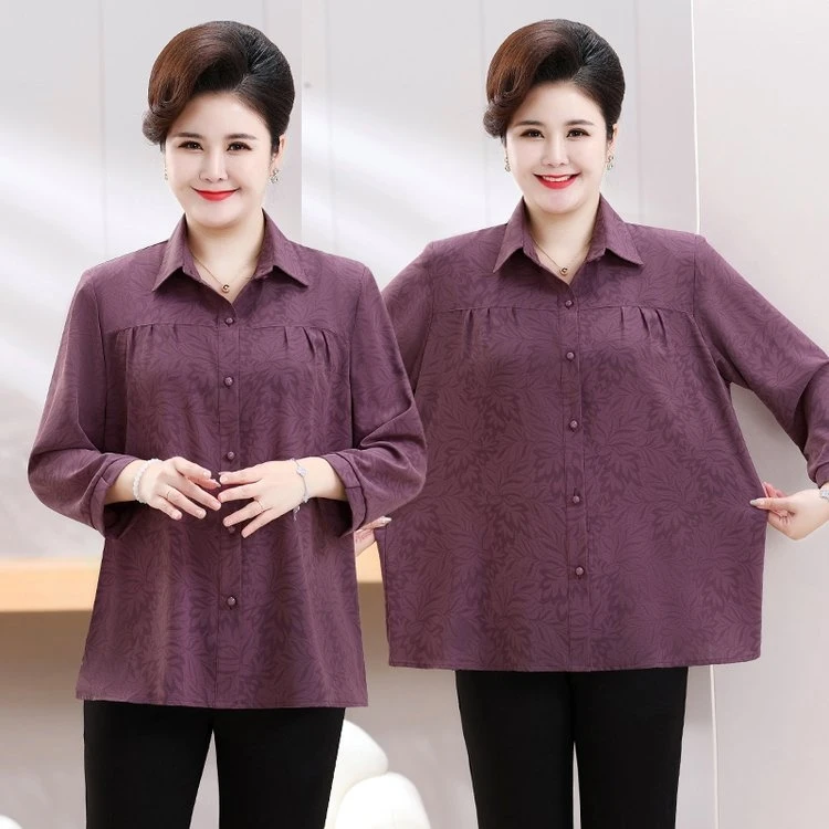 春夏新款胖瘦可穿的妈妈提花九分袖开衫能穿到255斤！