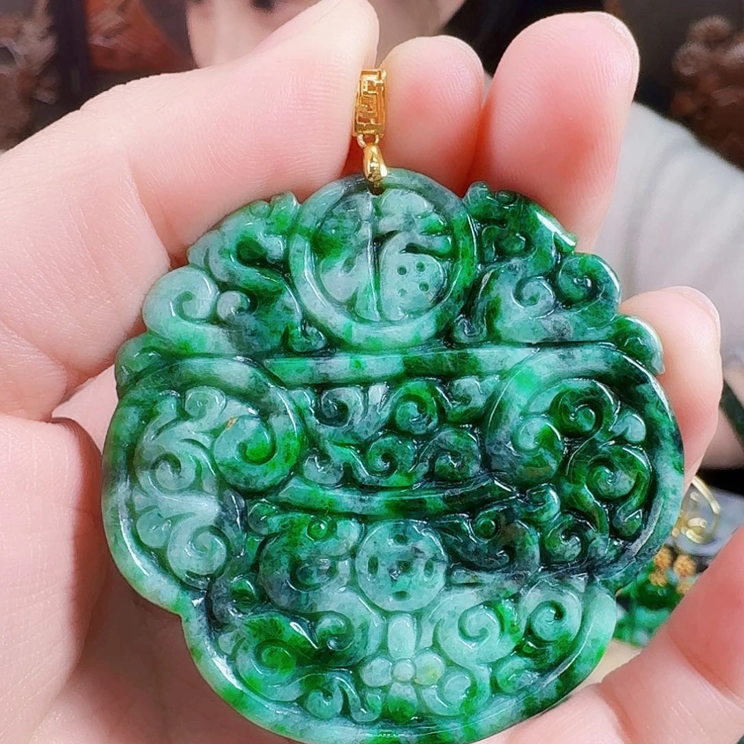 翡翠颈饰18K金镶嵌多样性发一个