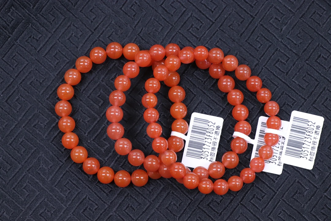 原矿无优化天然南红保山西山杨柳单圈7mm左右多样性发一件