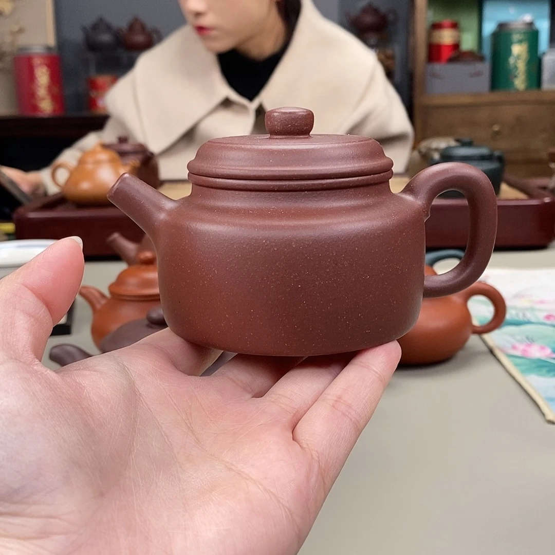 茶壶紫砂四号井紫泥半手德钟190cc