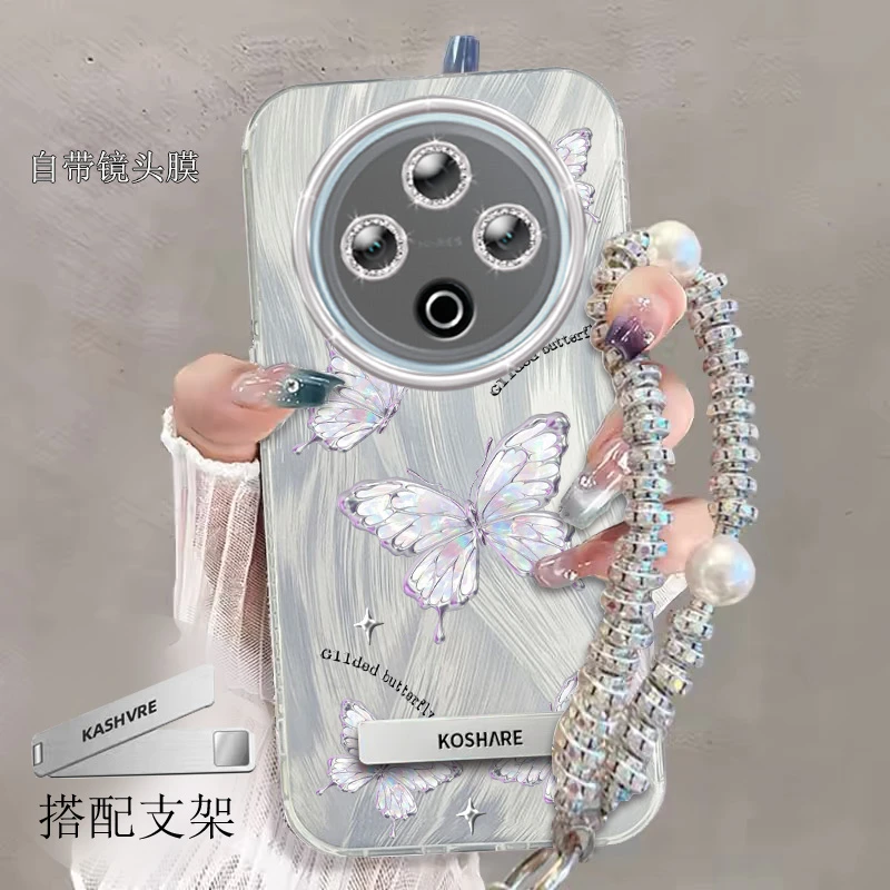 自带镜头膜VIVOY500手机壳羽纱蝴蝶V2506A软壳Y500全包防摔5G新款