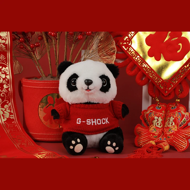 G-SHOCK 新年红 熊猫玩偶    高21CM 宽15CM