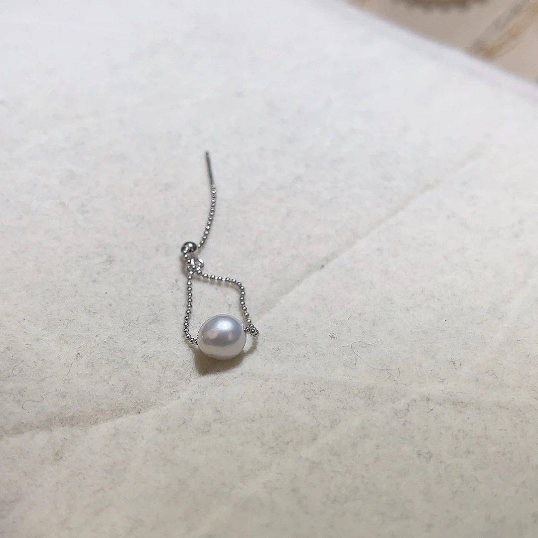 银S925镶嵌戒指淡水珍珠