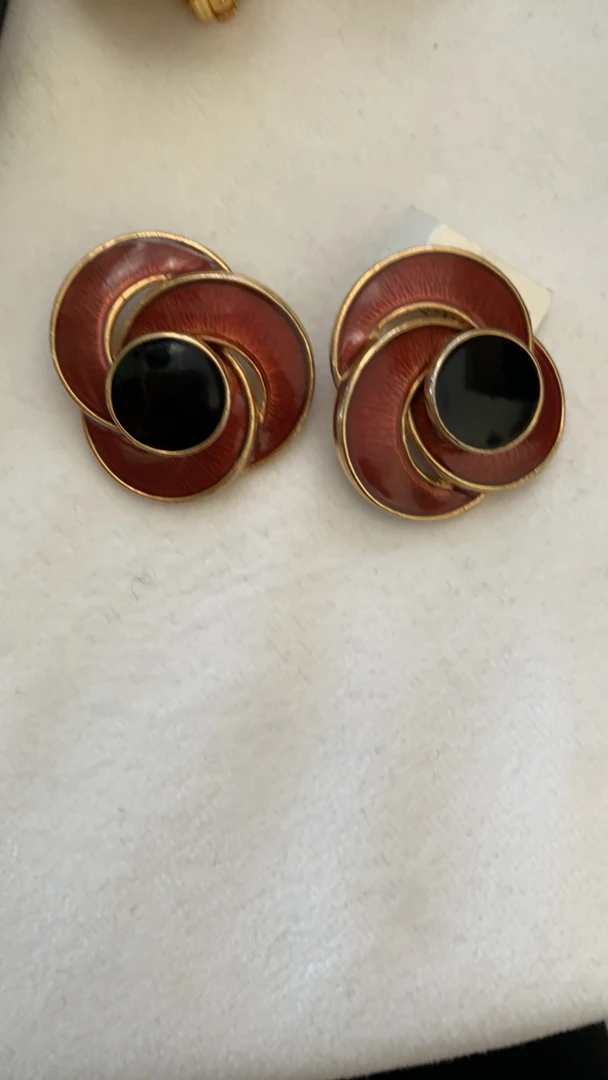 合金耳饰 中古合集乱拍不发耳夹精致轻奢金色复古时尚