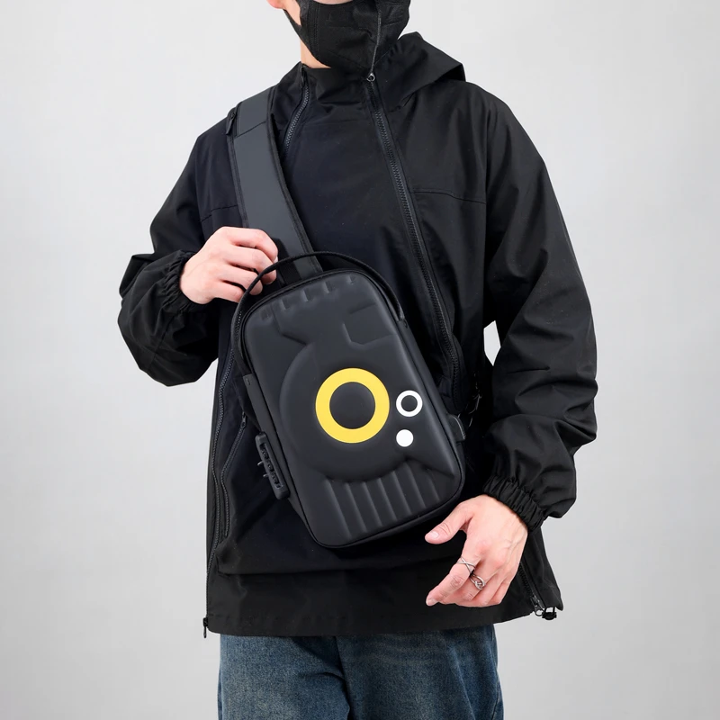 多功能休闲男包斜挎包胸包密码锁背包书包学生通勤外出大容量运动