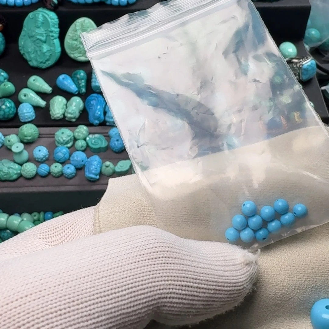 用***3蓝色圆珠卡四尺寸11颗