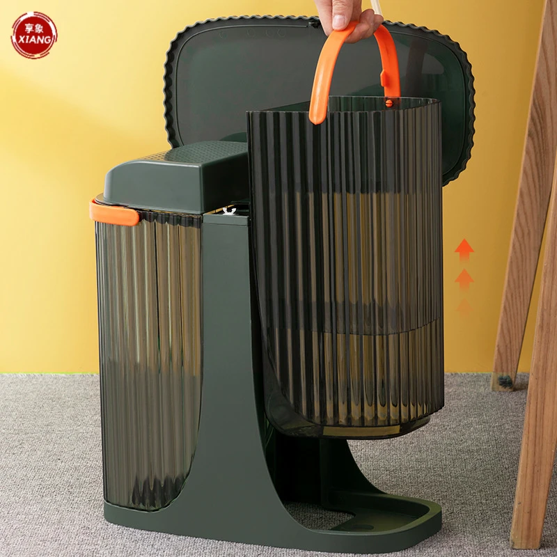 悦希茶水桶带过滤家用排水桶废水桶茶台垃圾桶透明茶具配件茶桶茶