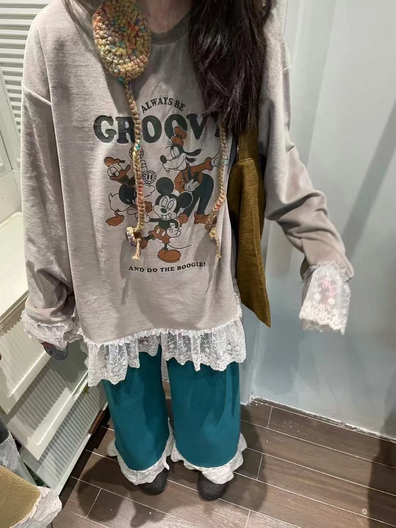 I.YANG圆领高飞长袖针织时尚休闲百搭秋季ins宽松韩版