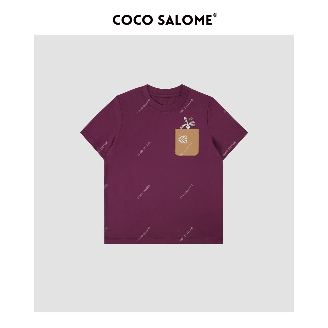 COCO SALOME⑥【人参娃娃】2024限定新款百搭简约时尚短袖T恤693H