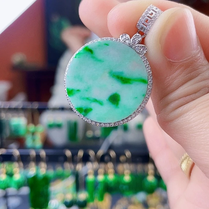 翡翠未镶嵌耳饰饰品