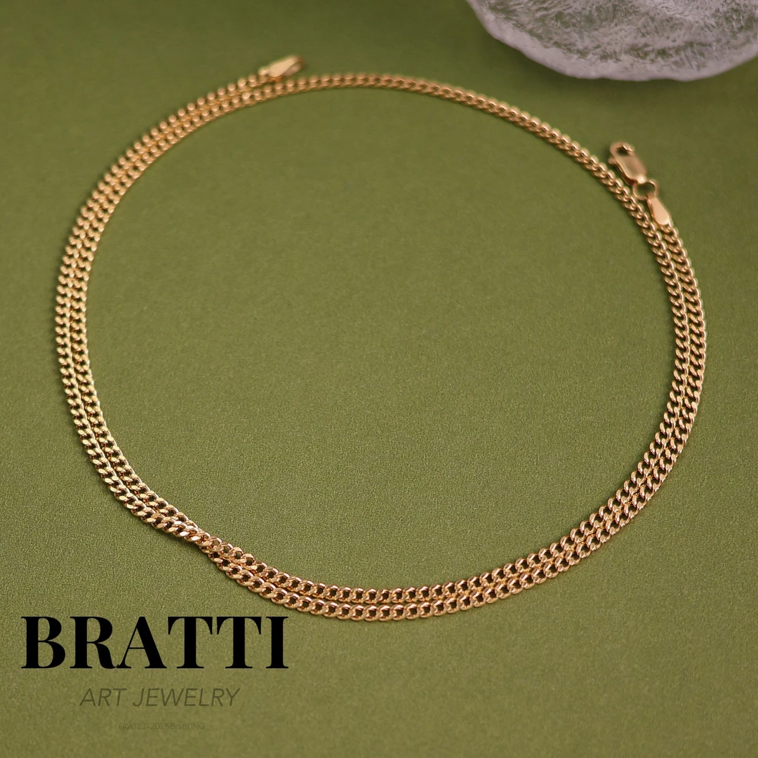 Bratti珠宝18K金意大利进口号式古巴链-KX250712