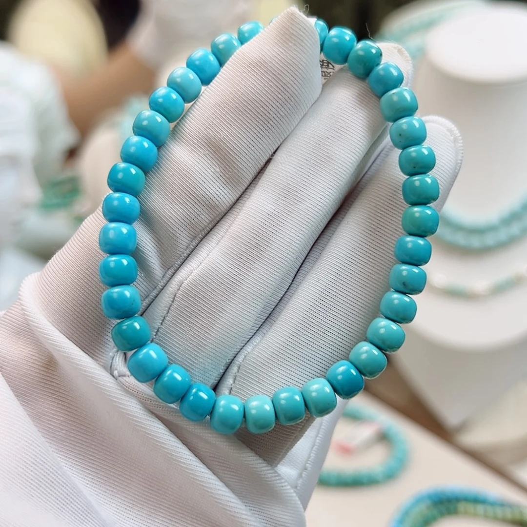 绿松石未镶嵌玉化蓝卡6