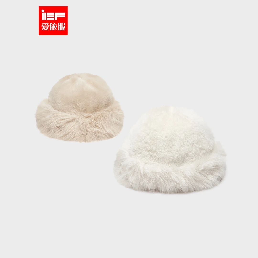 IEF/爱依服盆帽2025冬季新款洋气名媛风高级感百搭保暖毛绒渔夫帽