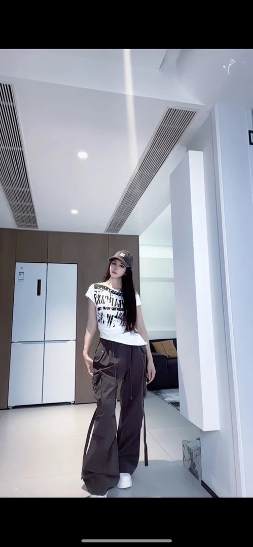 工装裤休闲 辣妹抽绳休闲设计街头运动裤